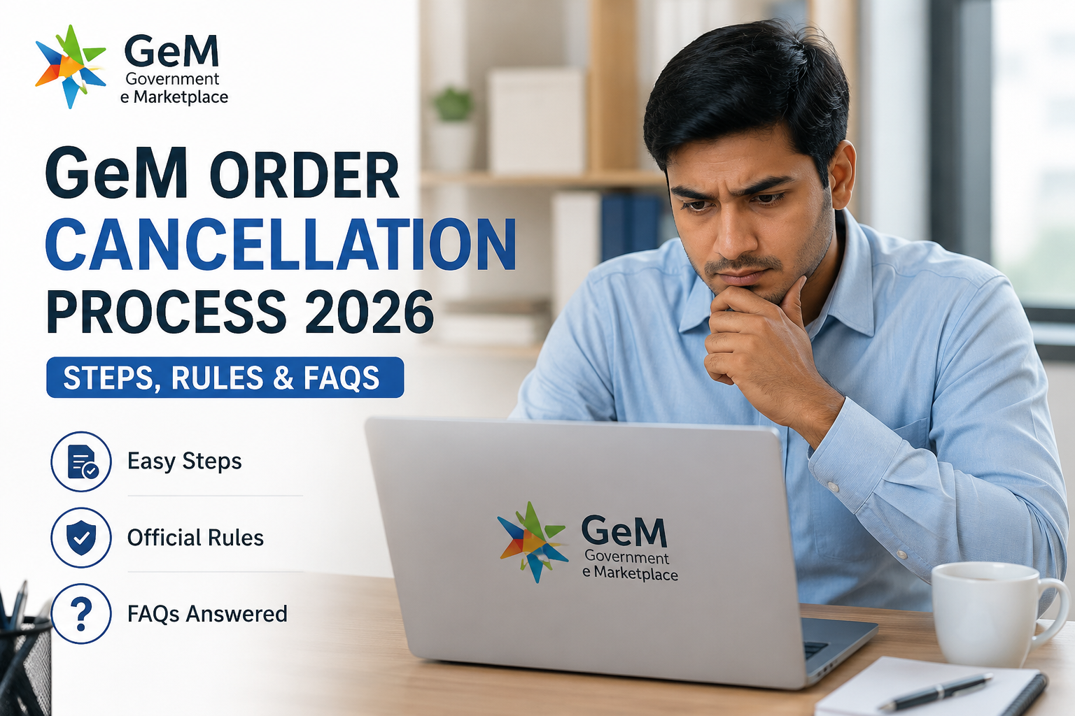 GeM Order Cancellation Process 2026 | Steps, Rules | FAQs